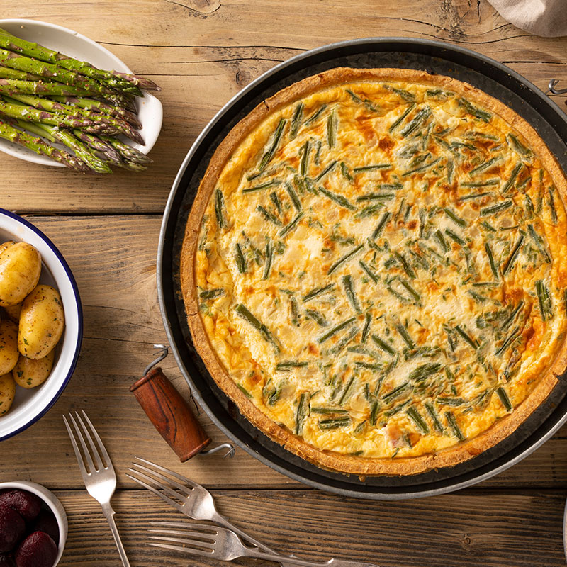 Ham & Asparagus Quiche Lizzy's Cakes and Bakes